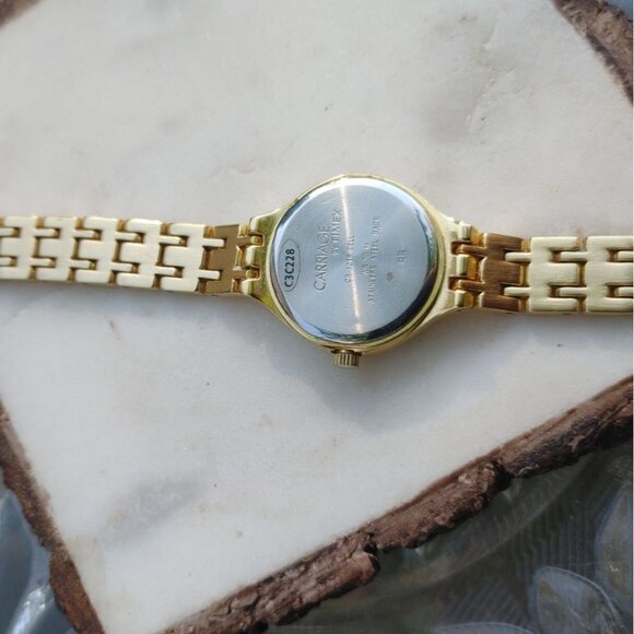 Timex Bracelet Watch Indiglo Vintage Carriage Quartz Gold Tone Links Adjustable - Picture 14 of 14